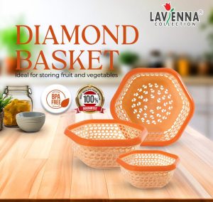 Diamond Fruit Basket 3 Piece set