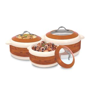 Wood Glass Top Hotpot Set