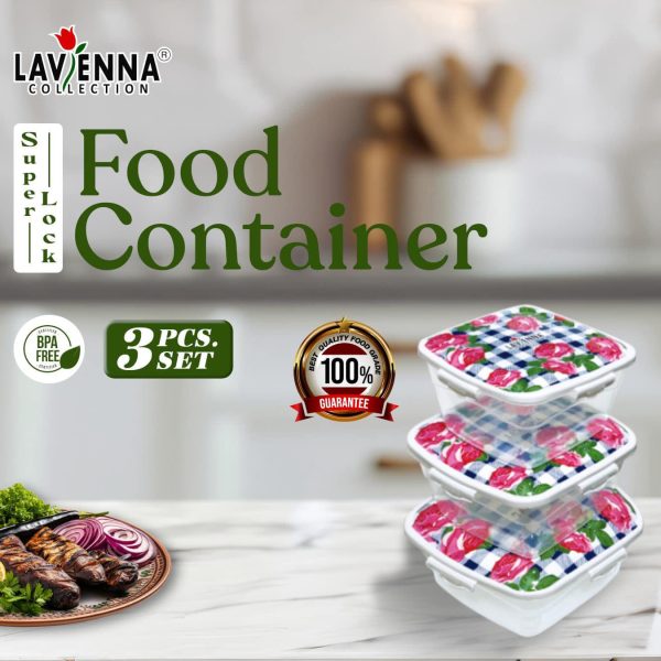 Lavenna Super-Lock Food Containers (Set of 3)