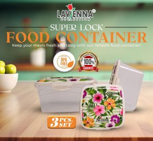 Lavenna Super-Lock Food Containers (Set of 3)